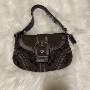 Vintage Coach Soho Signature Buckle Flap Shoulder Purse